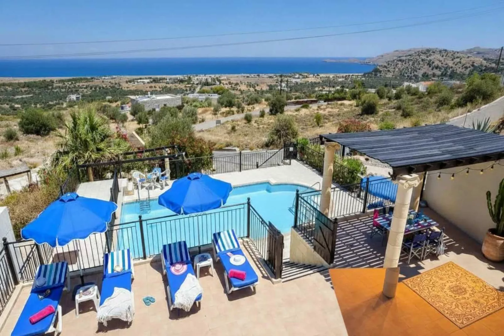 Exclusive Kalathos Pool Villa Overlooking the Sea - Uitzicht zomer