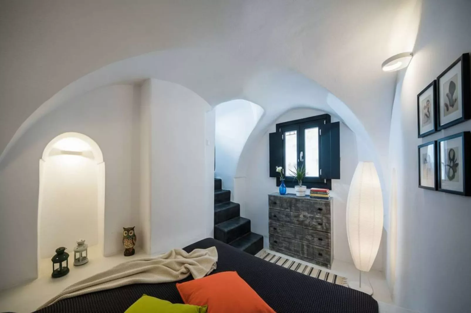 Poseidon’s Water Escape Santorini Rooftop Jacuzzi - Slaapkamer