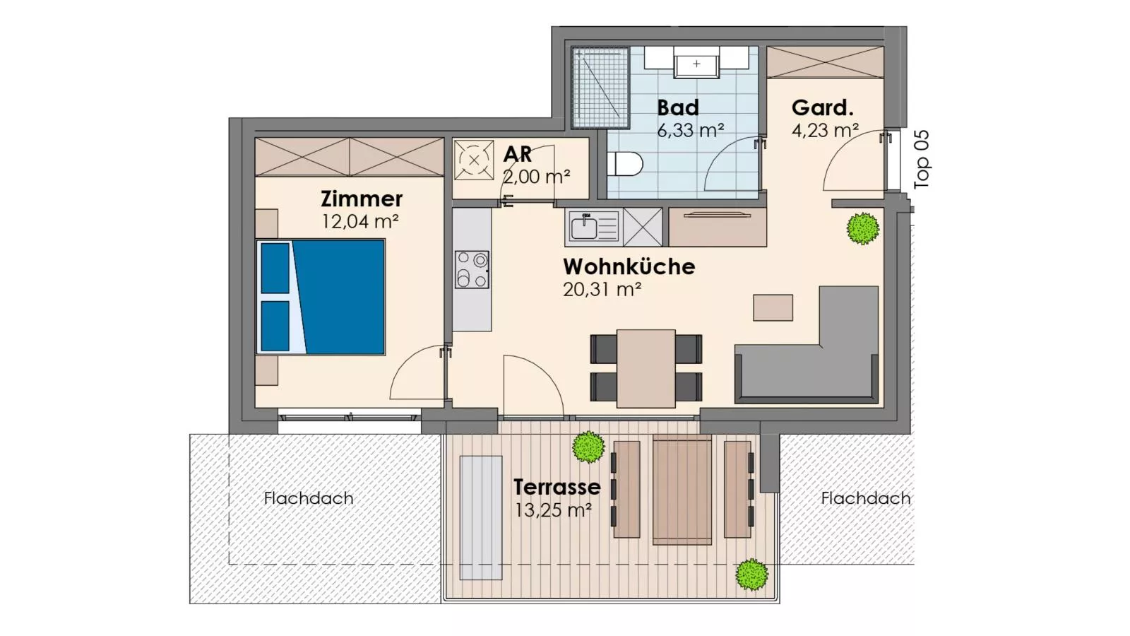 City Apartments Jenbach Top3Top4Top5 - Plattegrond