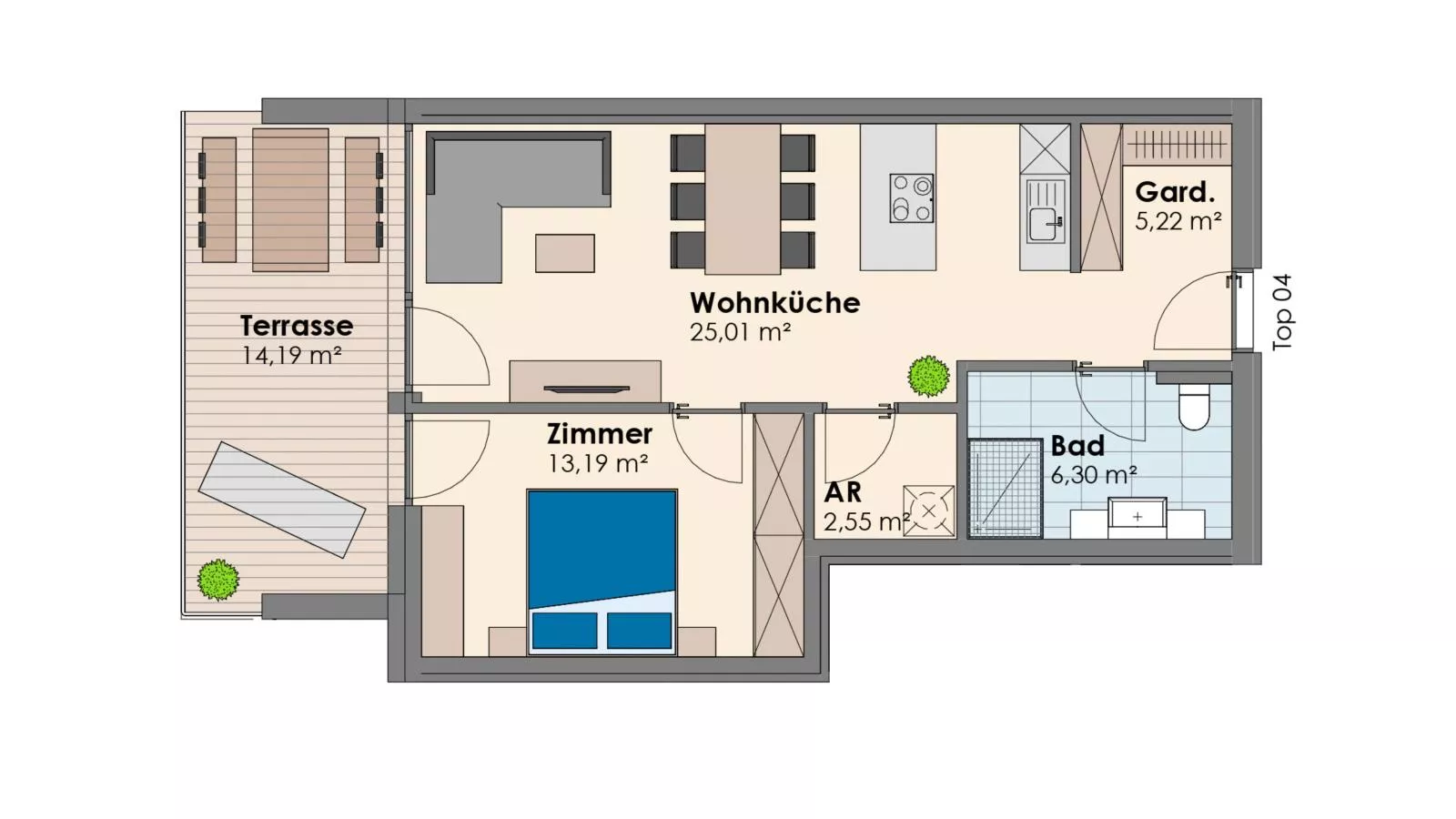 City Apartments Jenbach Top3Top4Top5 - Plattegrond