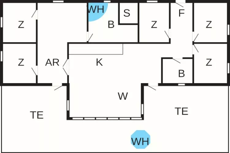 14 persoons vakantie huis in Væggerløse - Plattegrond