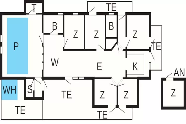 18 persoons vakantie huis in Harboøre - Plattegrond