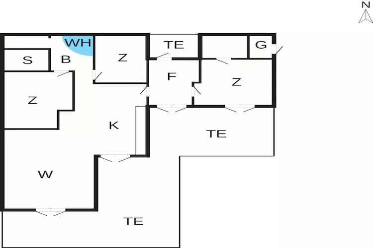 Vakantiehuis nabij Nysted - Plattegrond