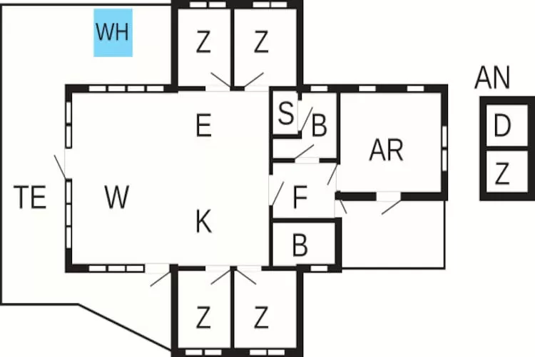 14 persoons vakantie huis in Læsø - Plattegrond