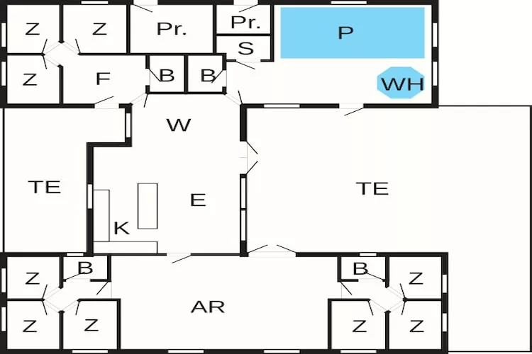 24 persoons vakantie huis in Hasselberg - Plattegrond