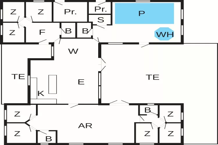 20 persoons vakantie huis in Hasselberg - Plattegrond