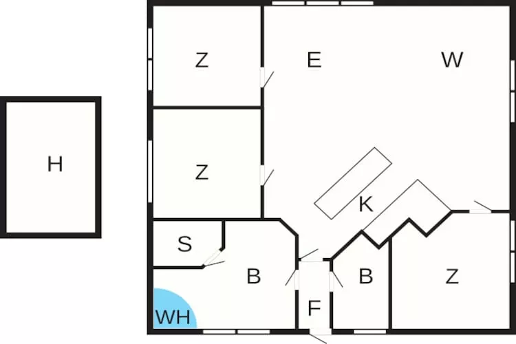 8 persoons vakantie huis in Nørre Nebel - Plattegrond