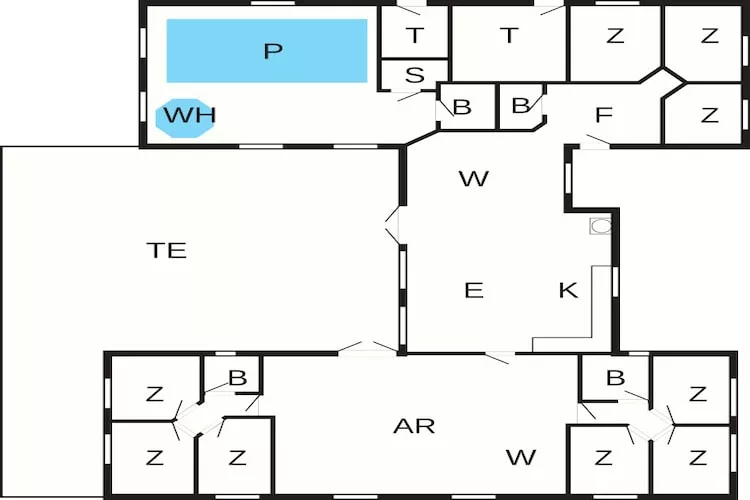 24 persoons vakantie huis in Nørre Nebel - Plattegrond