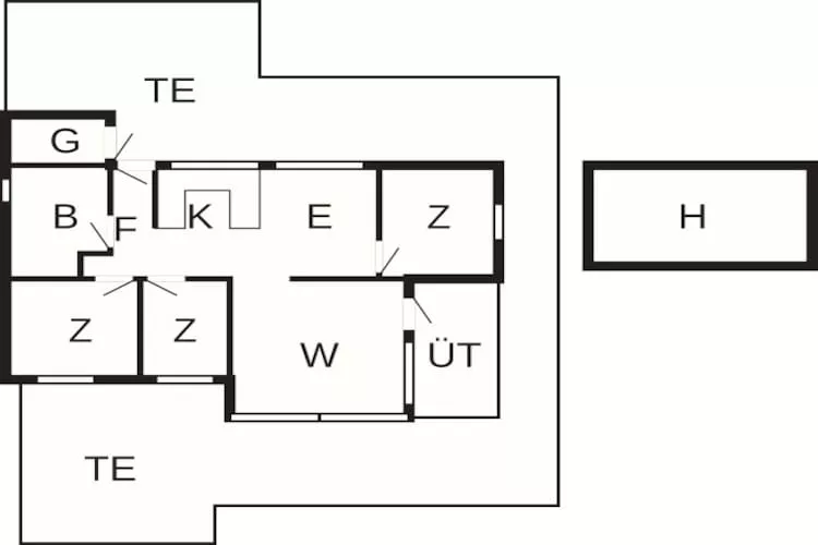 Stijlvol toevluchtsoord in Gronhoj-By Traum - Plattegrond