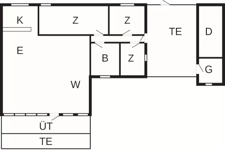 Rustig huisje toevluchtsoord in Lokken-By Traum - Plattegrond