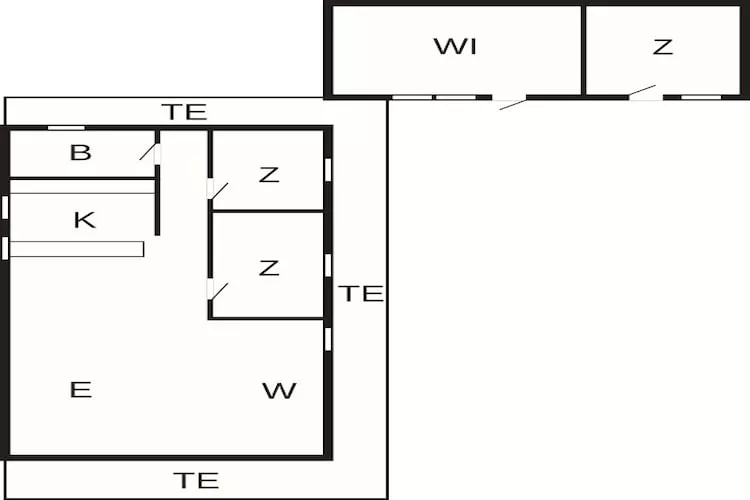 Lichte huisje bij de Lagune-By Traum - Plattegrond
