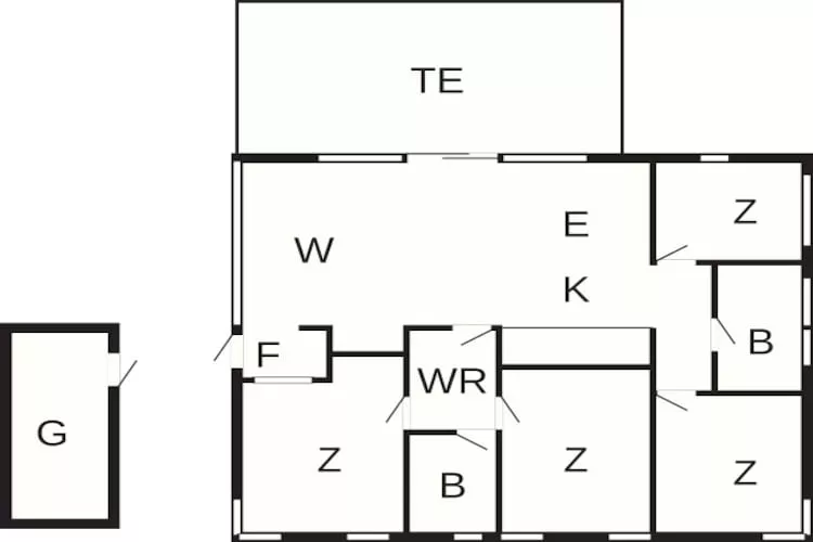 Rustig vakantiehuisje-By Traum - Plattegrond