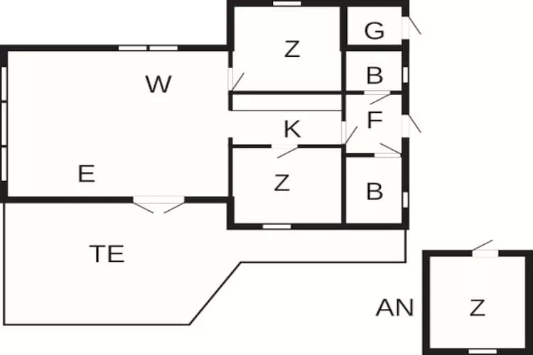 Gezellige Blokhut Toevluchtsoord-By Traum - Plattegrond