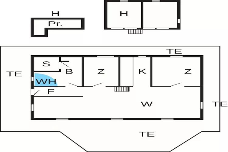 6 persoons vakantie huis in Hals - Plattegrond