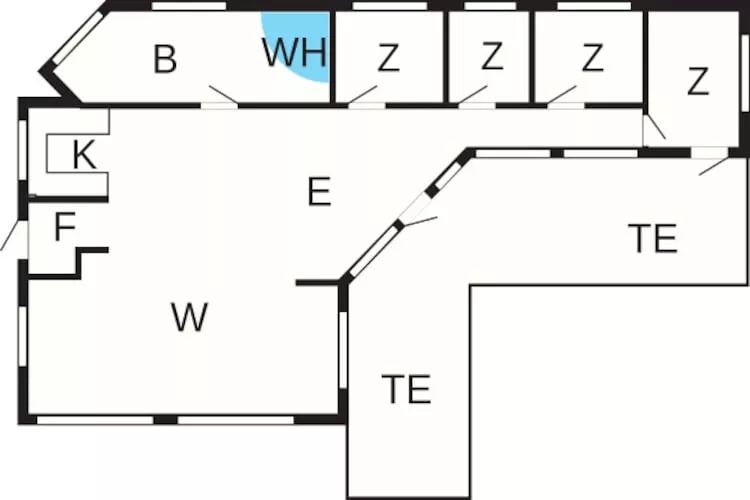 Gezellig strandhuis in Vejers - Plattegrond