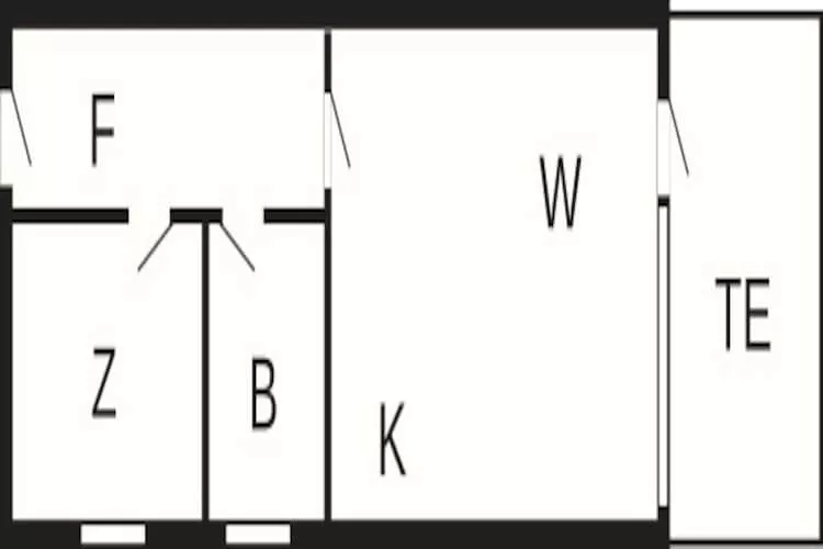 2 room,ground/1.floor - Plattegrond