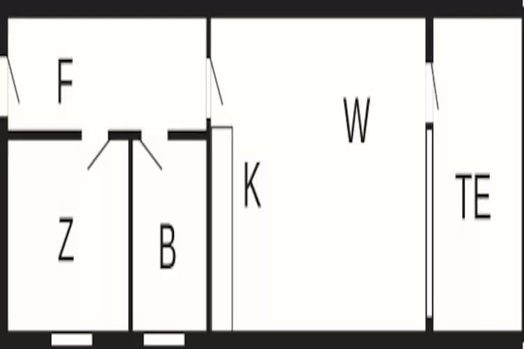2 room w/nature view - Plattegrond