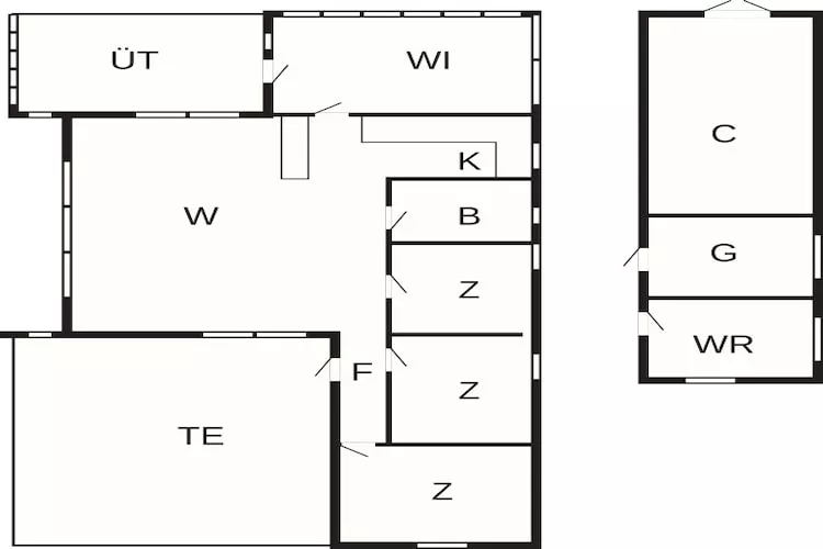 Vakantiehuis in Sæby vlakbij het strand - Plattegrond