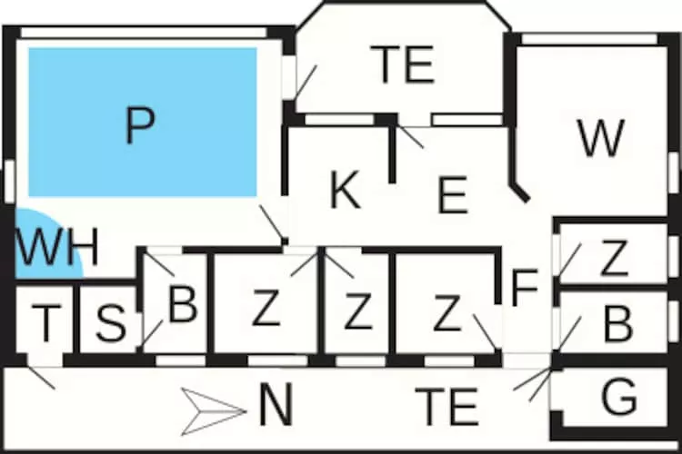 Luxe zwembadhuis in Lonstrup -- By Traum Ferienwohnungen - Plattegrond