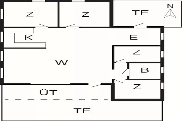 6 persoons vakantie huis in Blokhus - Plattegrond