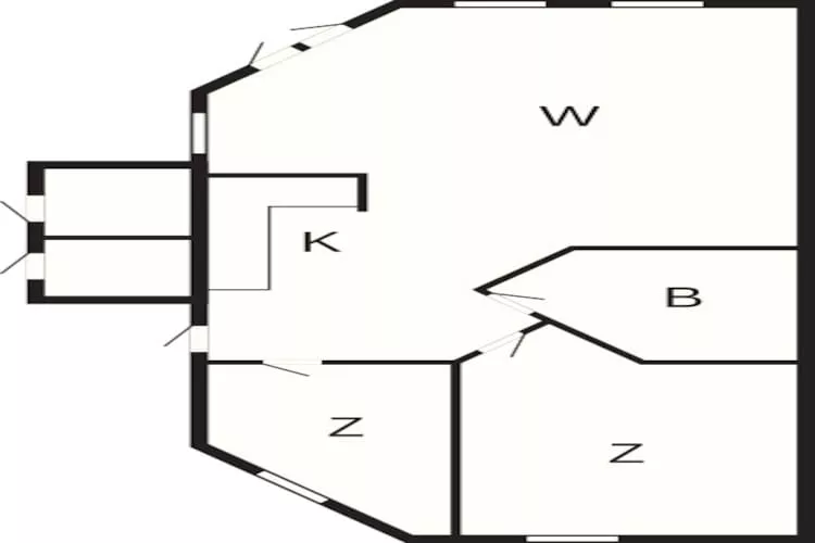 3 room,ground floor - Plattegrond
