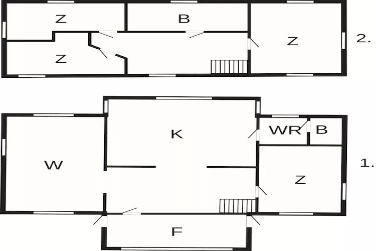Idyllisch familieverblijf dicht bij de zee - Plattegrond