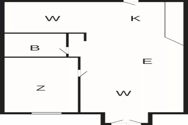 2 rooms w/partially seaview - Plattegrond