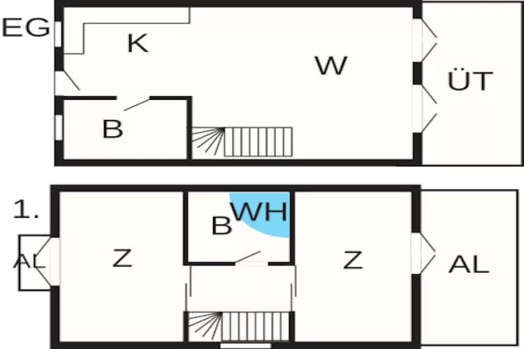 4 persoons vakantie huis in Blåvand - Plattegrond