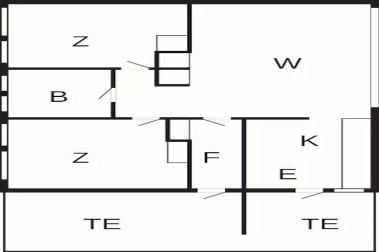 3 room w/seaview,House - Plattegrond