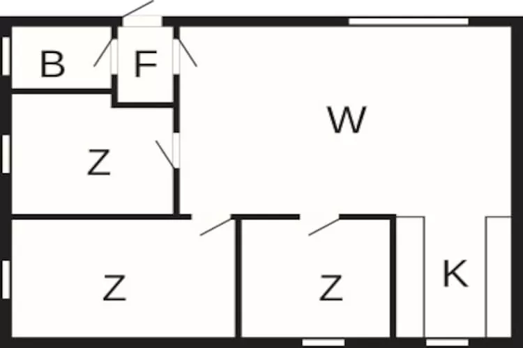 4 room, - Plattegrond