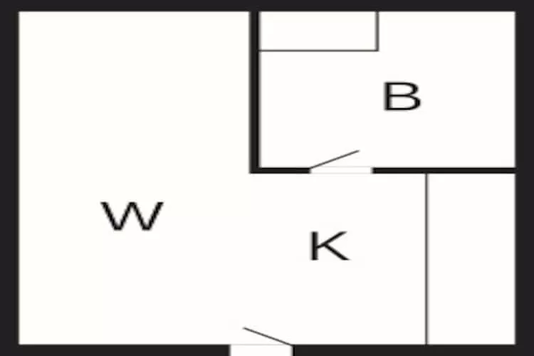 1 room,attached house - Plattegrond
