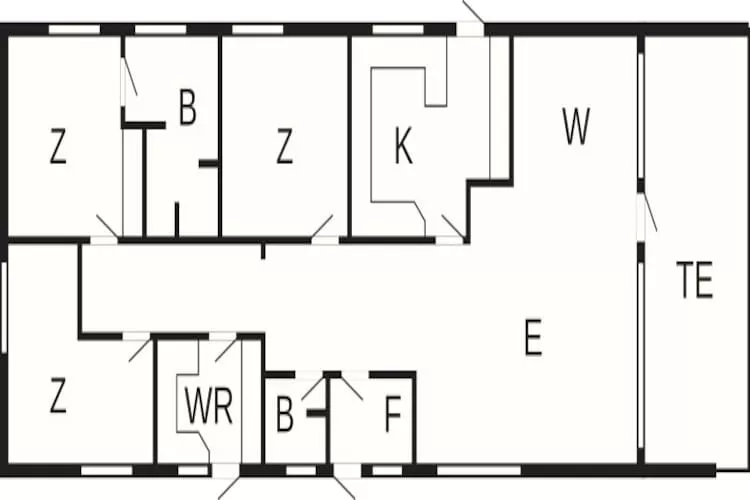 4½ room,2 bathrooms - Plattegrond