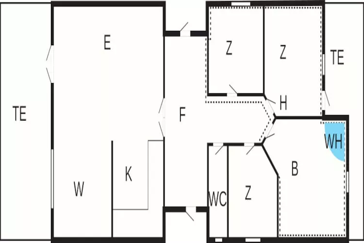 Licht familiehuis bij Kelstrup Strand - Plattegrond