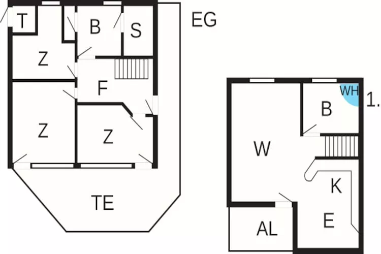 MERKUR 62+58 SW 1.RH. - Plattegrond