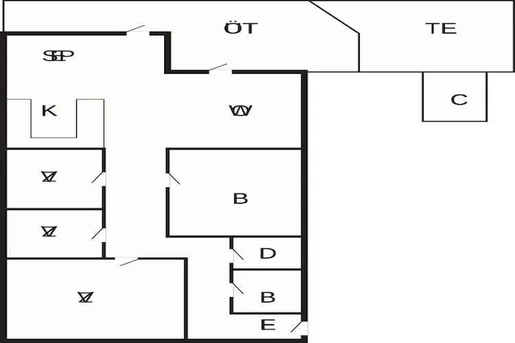 6 persoons vakantie huis in Ebeltoft - Plattegrond