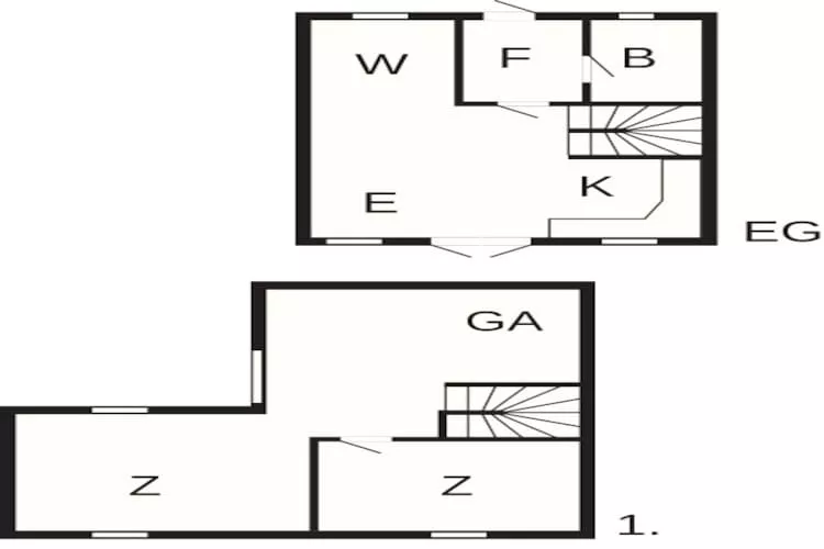 3 room,2 levels - Plattegrond