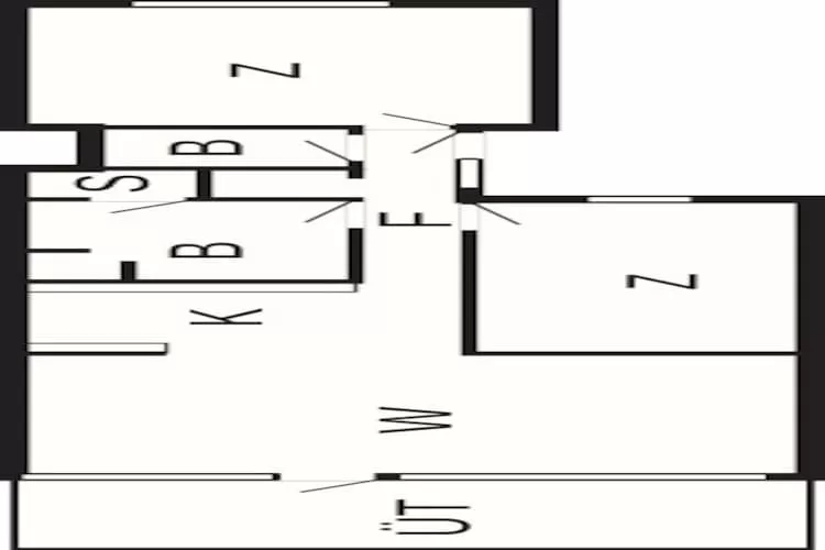 Licht appartement aan zee in Ebeltoft - Plattegrond