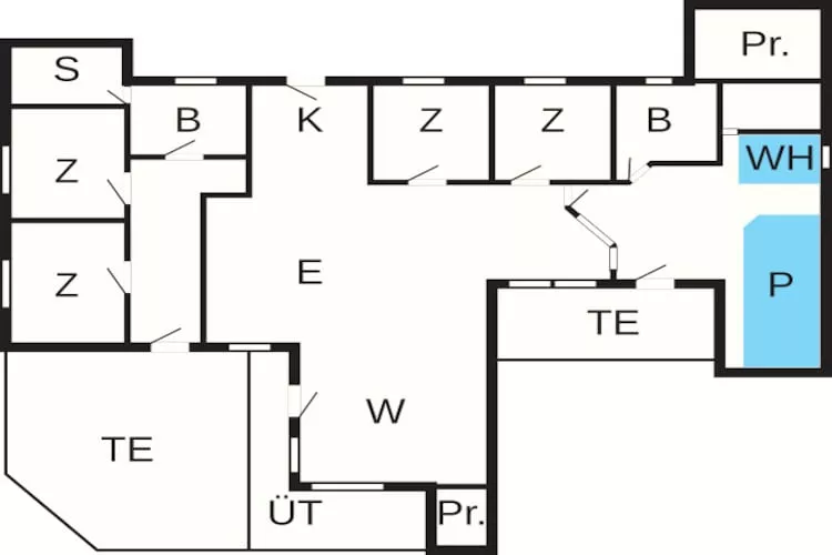 Gerenoveerd vakantiehuis met zwembad - Plattegrond