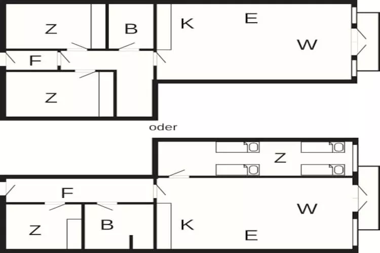 3 room,renovated - Plattegrond