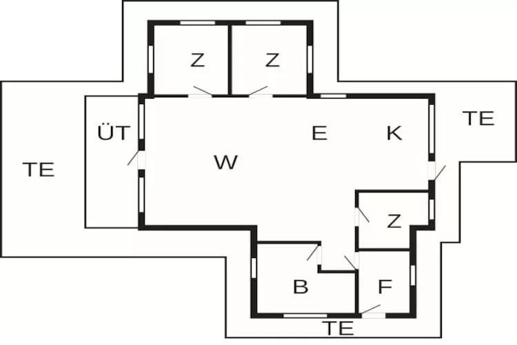 Luxe vakantiehuis met 7 gastenverblijven in Hejls - Plattegrond