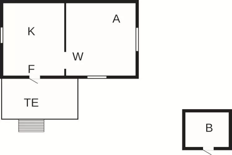2 persoons vakantie huis in HENÅN - Plattegrond