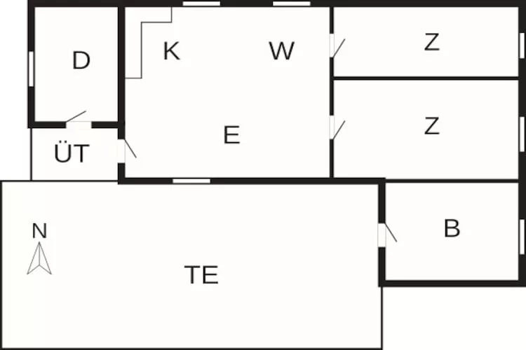 HUS 55762 HYTTE A - Plattegrond
