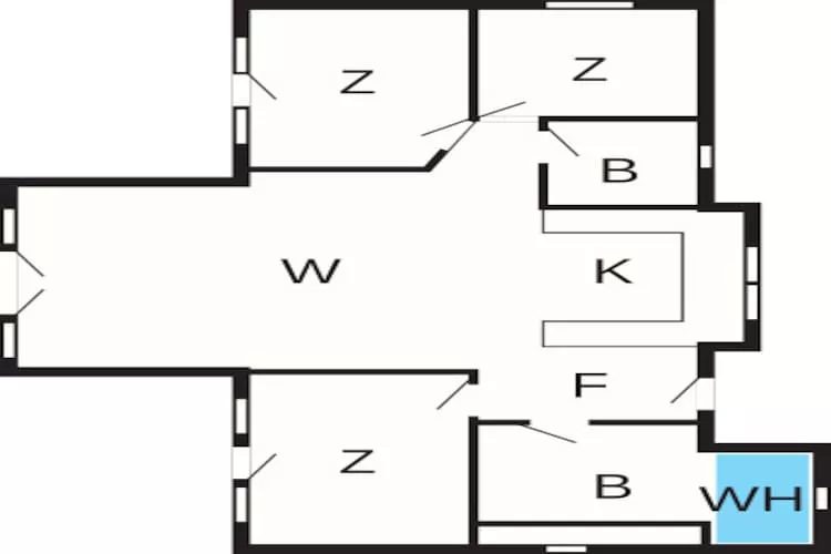 Modern toevluchtsoord aan Knud Strand - Plattegrond