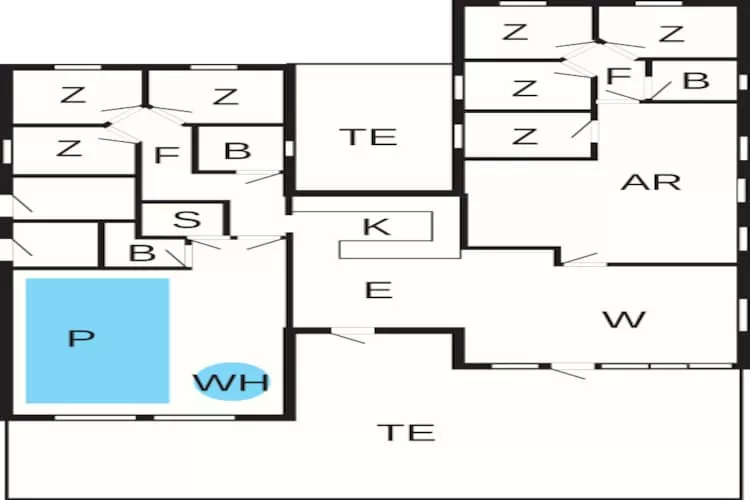 Luxe vakantieverblijf in Liseleje - Plattegrond