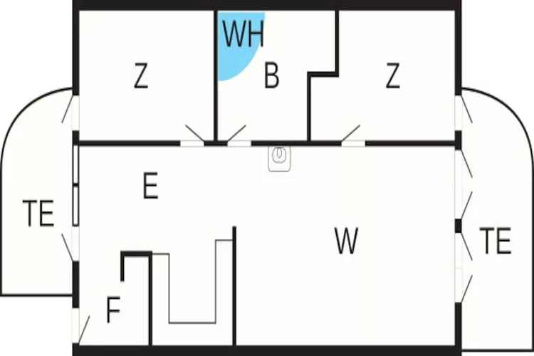 3 room,1 st floor,penthouse - Plattegrond