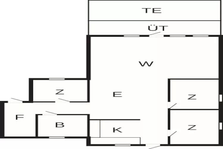 Rustige oase vlakbij het strand - Plattegrond