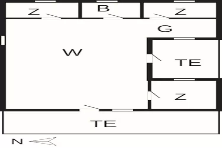 Vakantiehuisje in het schilderachtige Rodby - Plattegrond