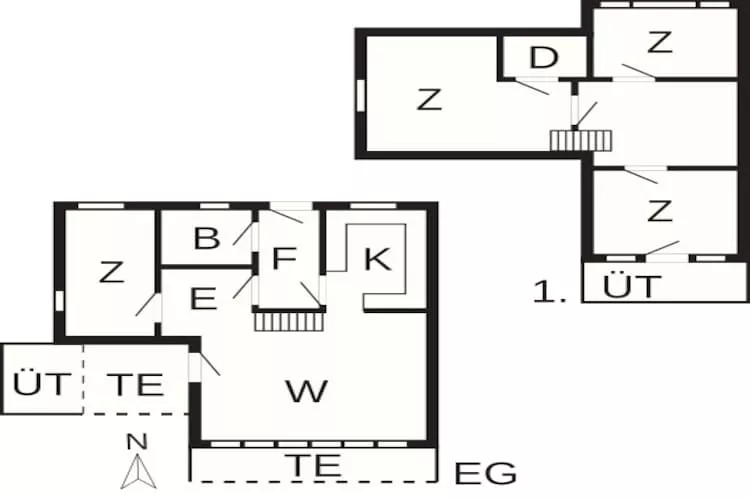 Kust ontsnapping in Hou -- By Traum Ferienwohnungen - Plattegrond