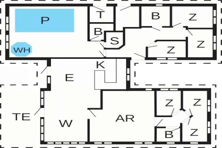 Luxe villa met zwembad in Dronningmolle - Plattegrond