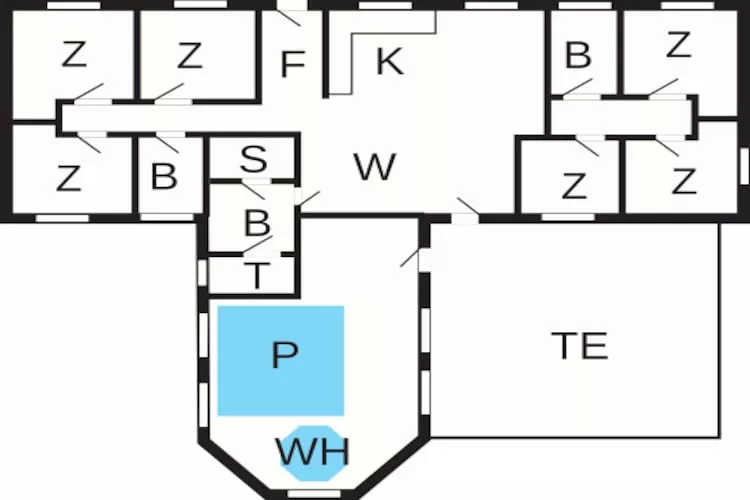 Luxe vakantieverblijf vlakbij het strand - Plattegrond